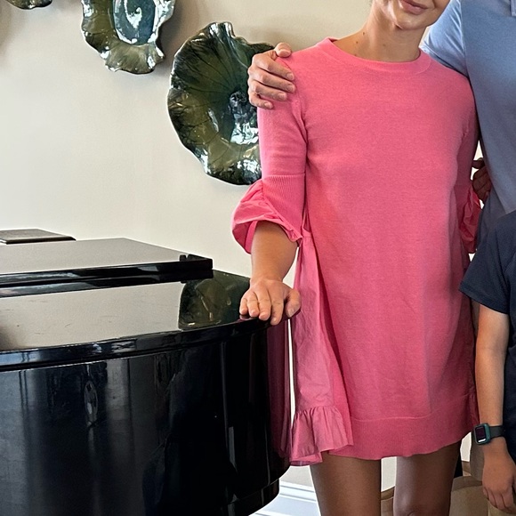 Pink Ruffle Sleeve Dress - Picture 2 of 2